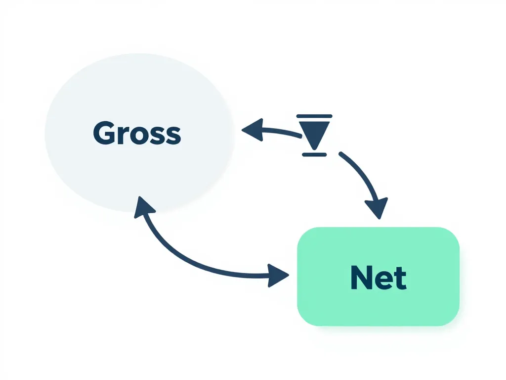 Diagramme 1841 brut en net transformation salaire