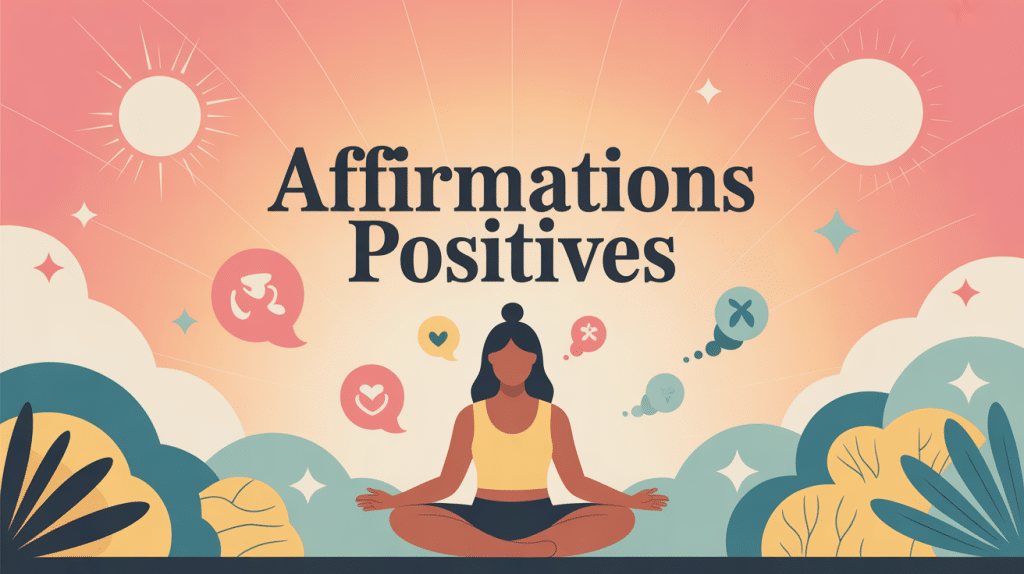 affirmation positive positivia.fr illustration vectorielle méditation