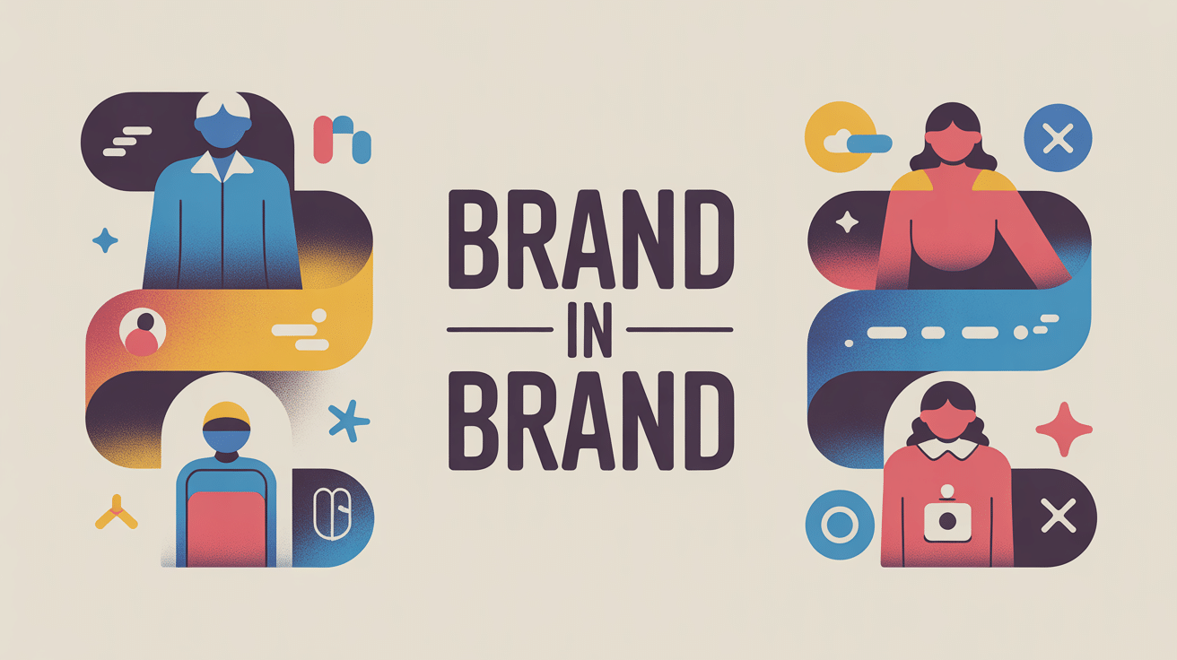 Illustration brand in brand univers imbriqués