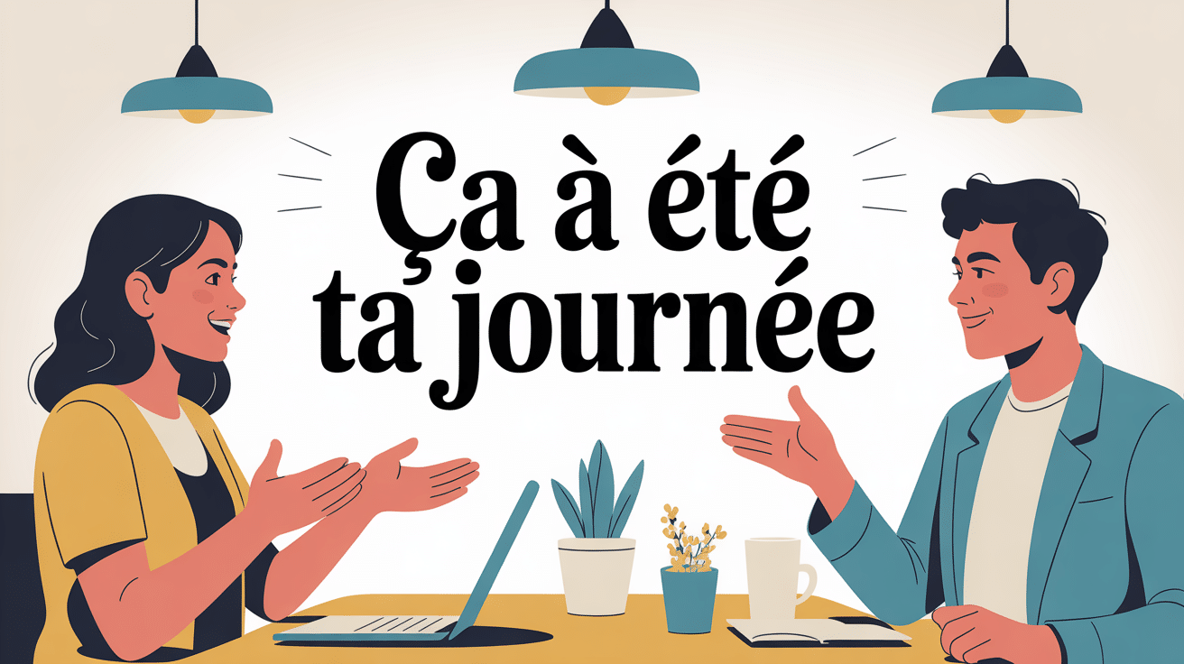 Visuel SEO conversation française sur ça été ta journée ou ça était