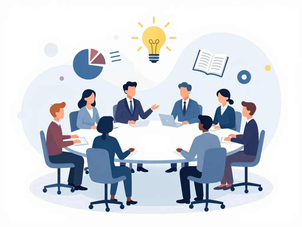 Image cercle des économistes table ronde et échanges économiques