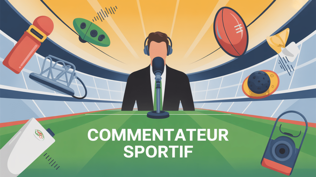 illustration dynamique comment devenir commentateur sportif