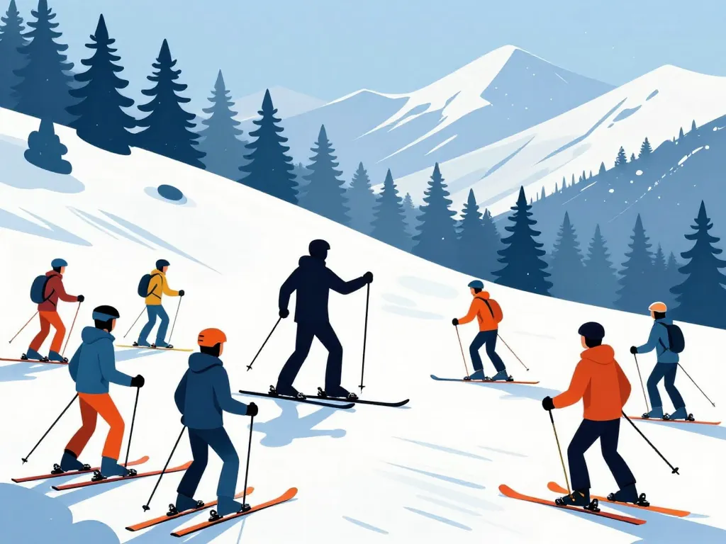 comment devenir moniteur de ski, moniteur encadrant des élèves sur la neige