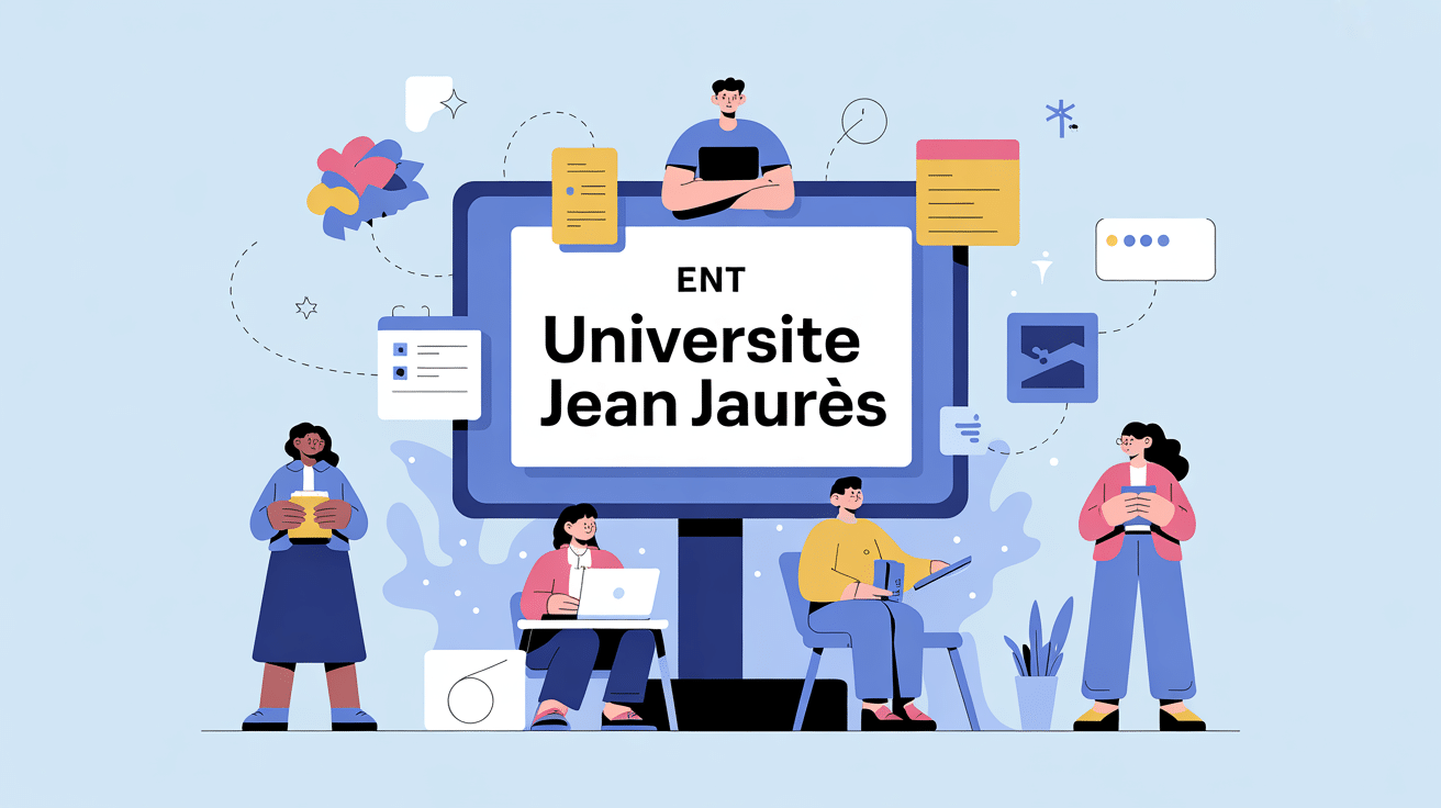 Connexion à l'ent univ jean jaures illustration