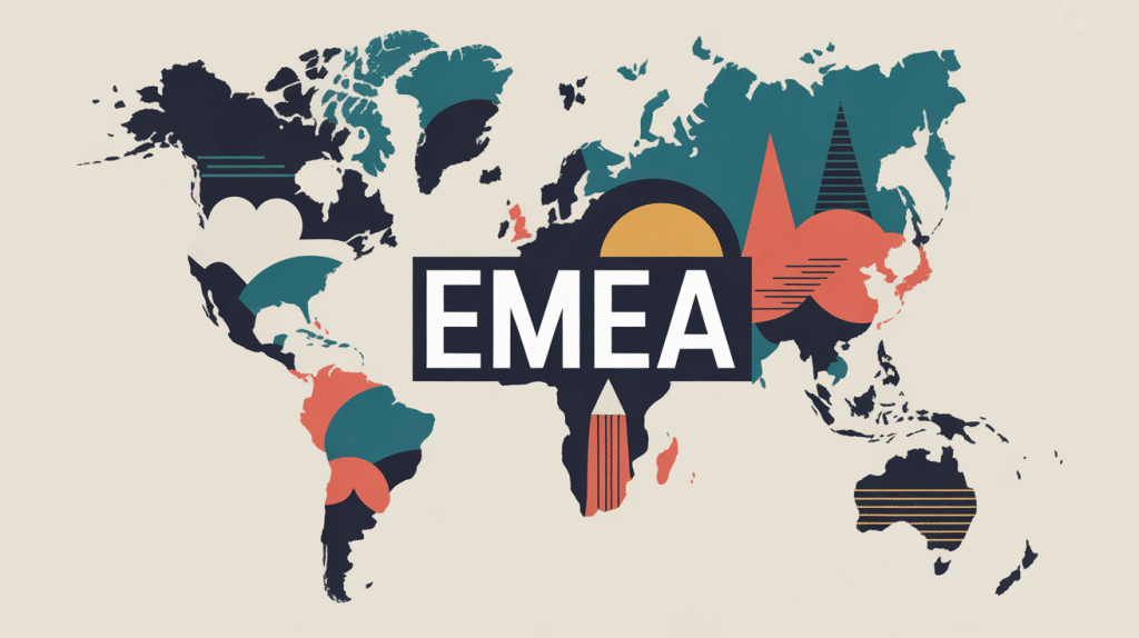 illustration emea carte europe moyen orient afrique