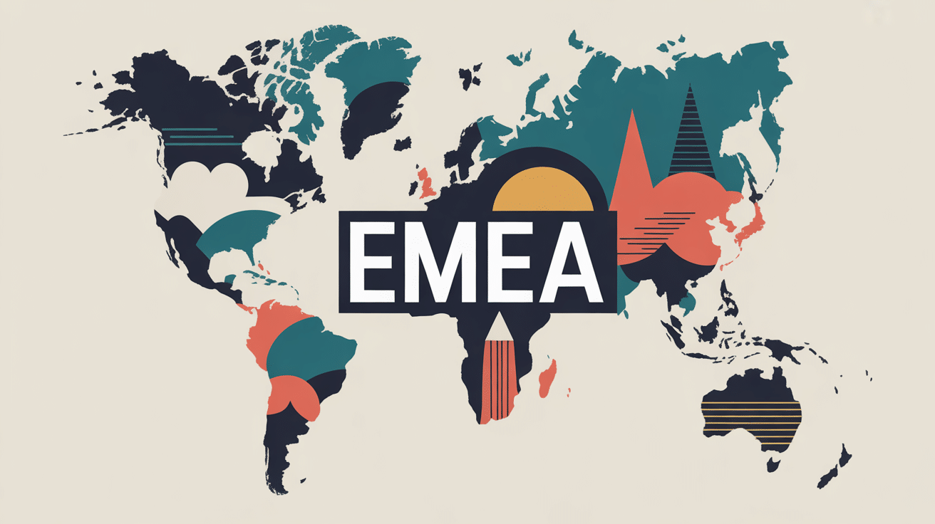illustration emea carte europe moyen orient afrique