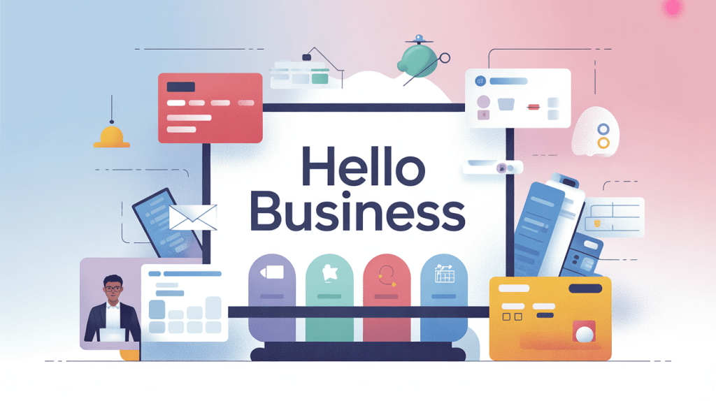 illustration hello business plateforme gestion indepedants