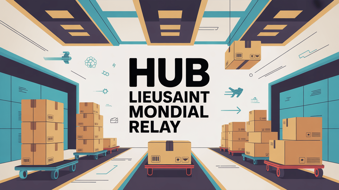 hub lieusaint mondial relay illustration centre tri