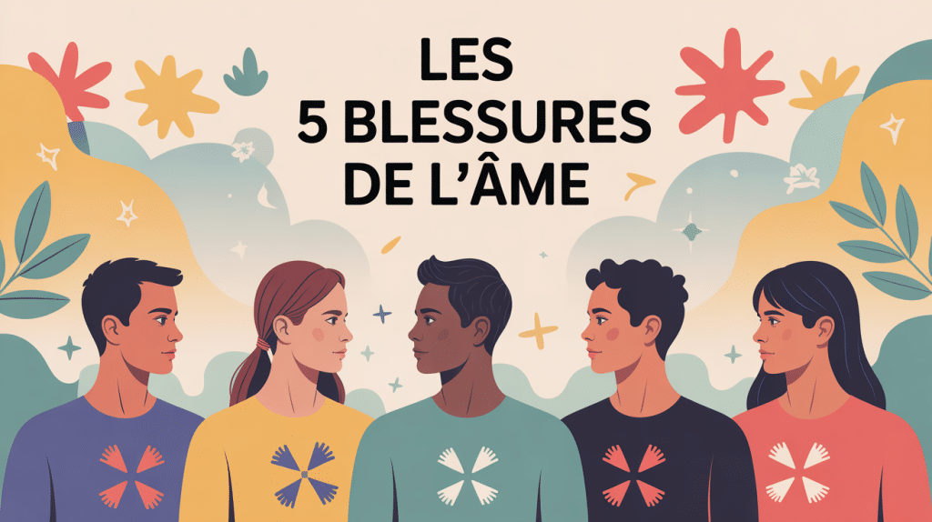 illustration globale représentant les 5 blessures de l'âme