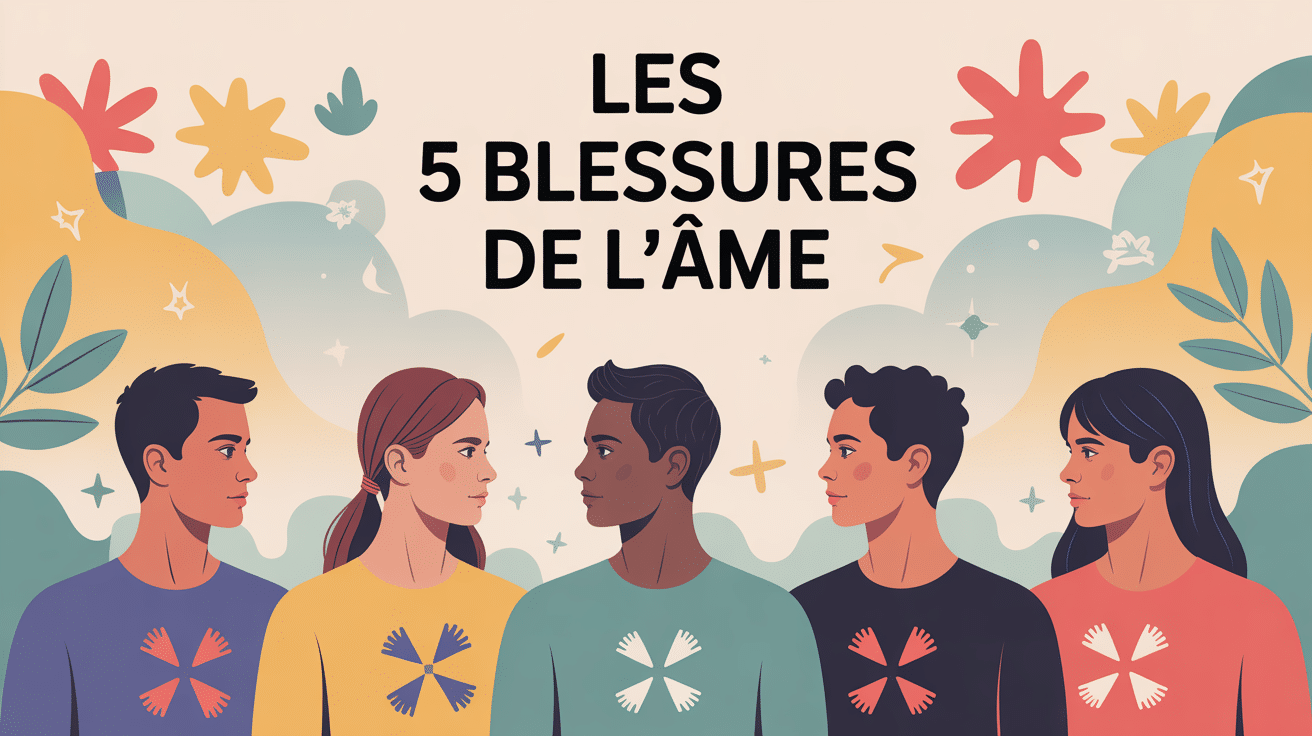 illustration globale représentant les 5 blessures de l'âme