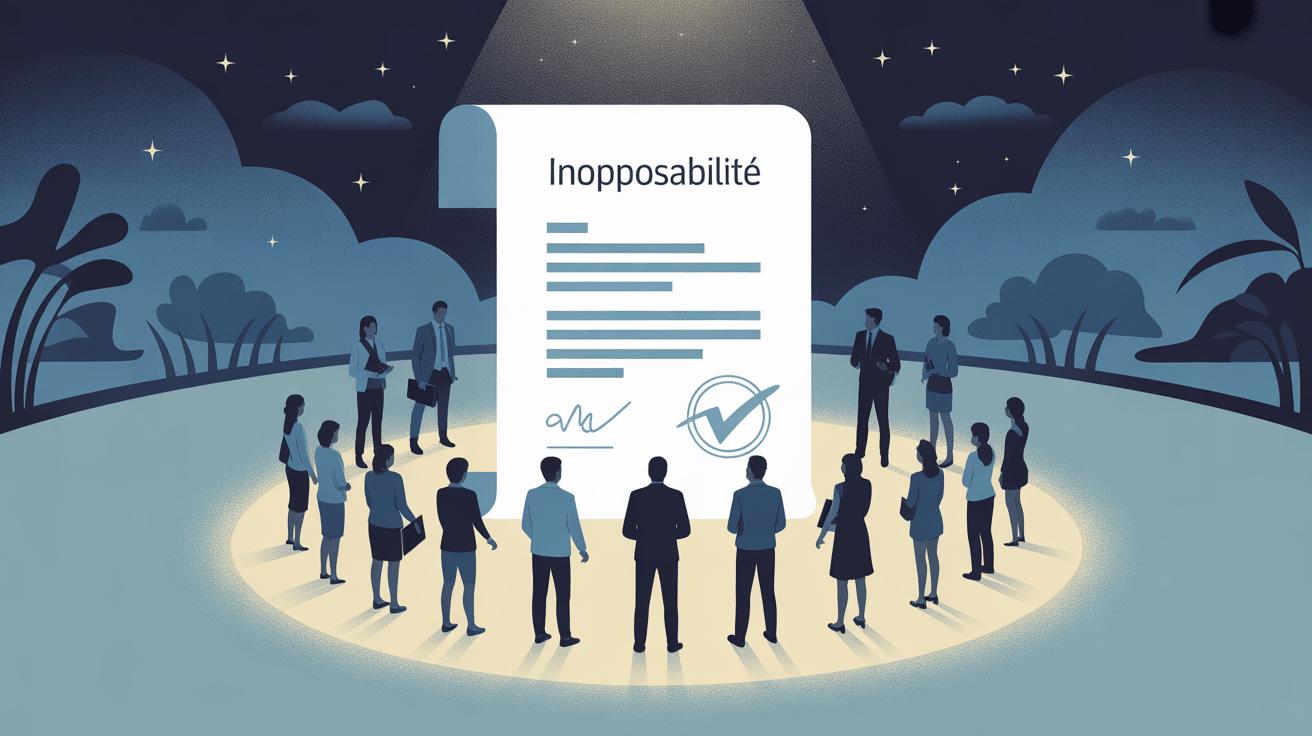 illustration inopposable document juridique cercle lumineux