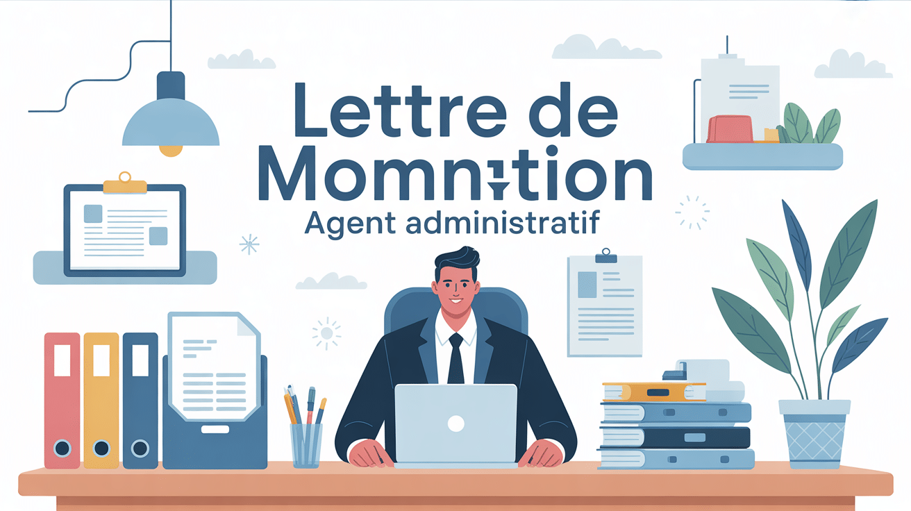 illustration bureau moderne pour lettre de motivation pour agent administratif