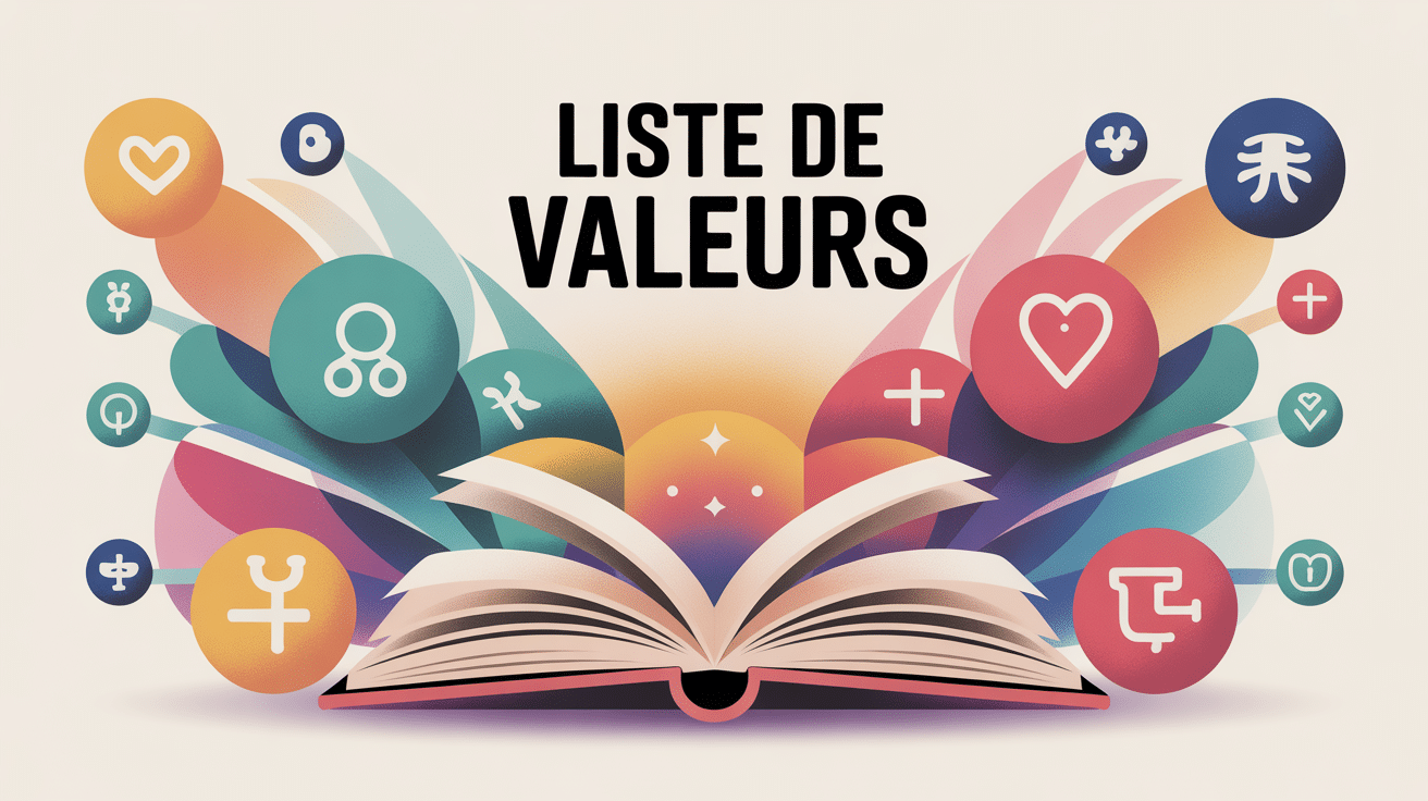 illustration carnet liste valeurs vie personnelle professionnelle