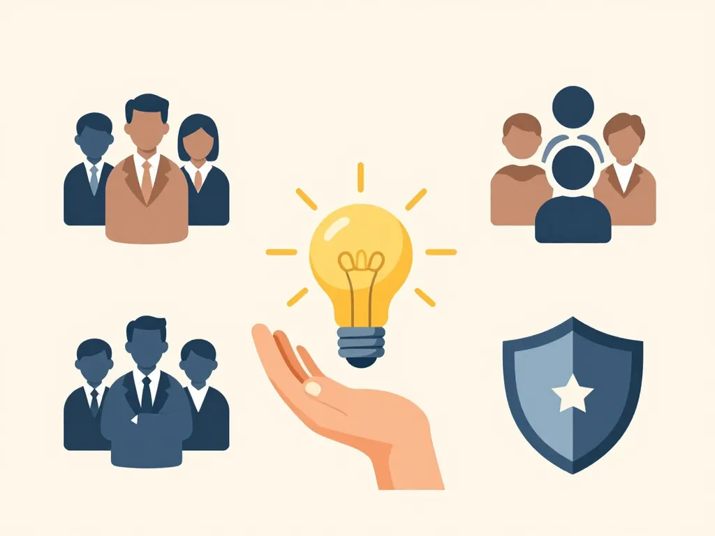 icones abstraites groupes valeurs humaines professionnelles entreprise