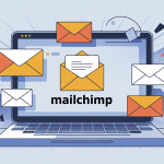 mailchimp illustration marketing email ordinateur