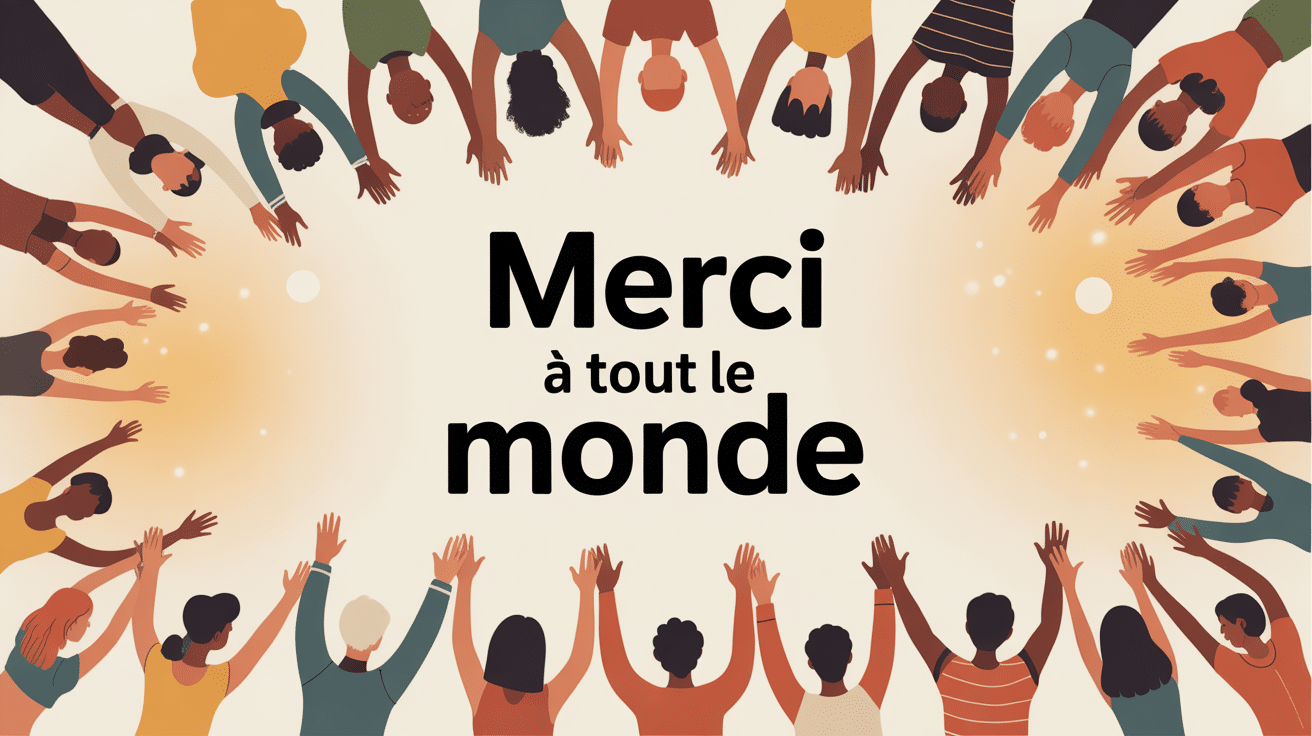 illustration gratitude merci pour tout le monde