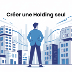 peut on créer une holding seul illustration vectorielle