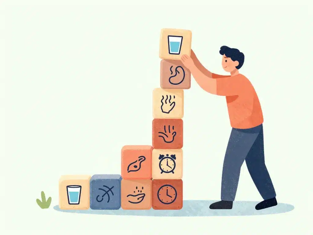 Illustration self contrôle stratégies habitudes au quotidien