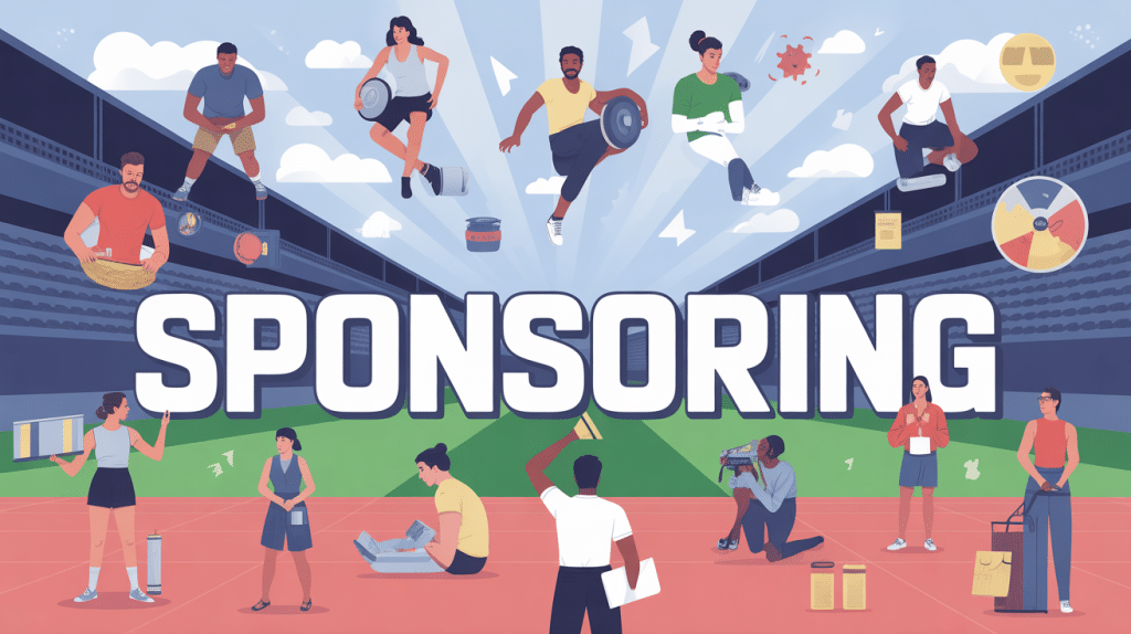 sponsor sponsor illustration centrale sponsoring équipes et marques