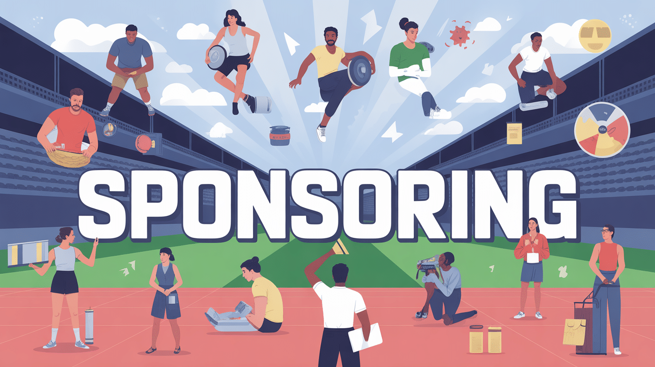 sponsor sponsor illustration centrale sponsoring équipes et marques