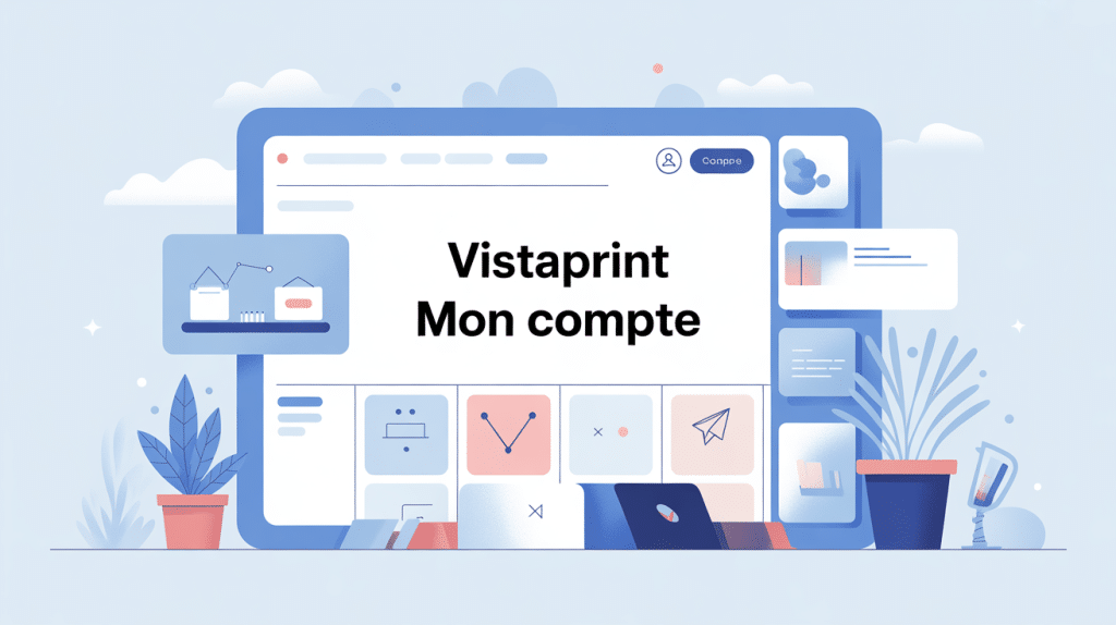 dashboard Vistaprint mon compte design bleu