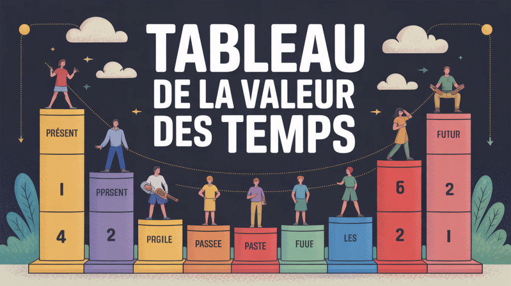 illustration la valeur des temps tableau conjugaison française