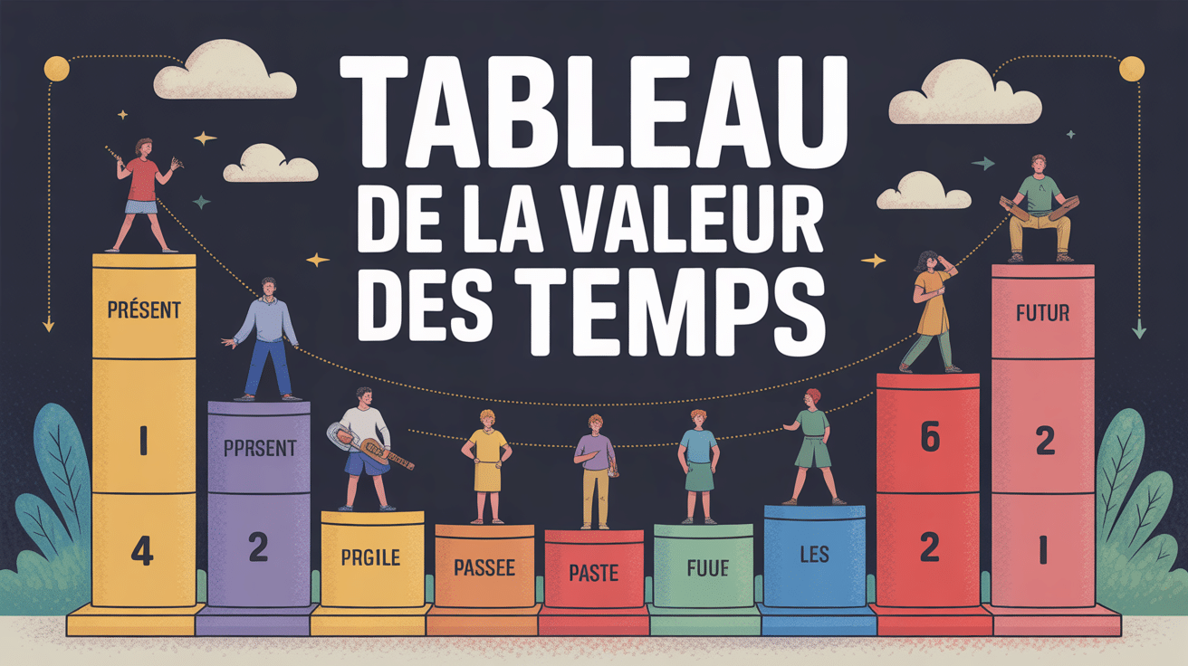 illustration la valeur des temps tableau conjugaison française
