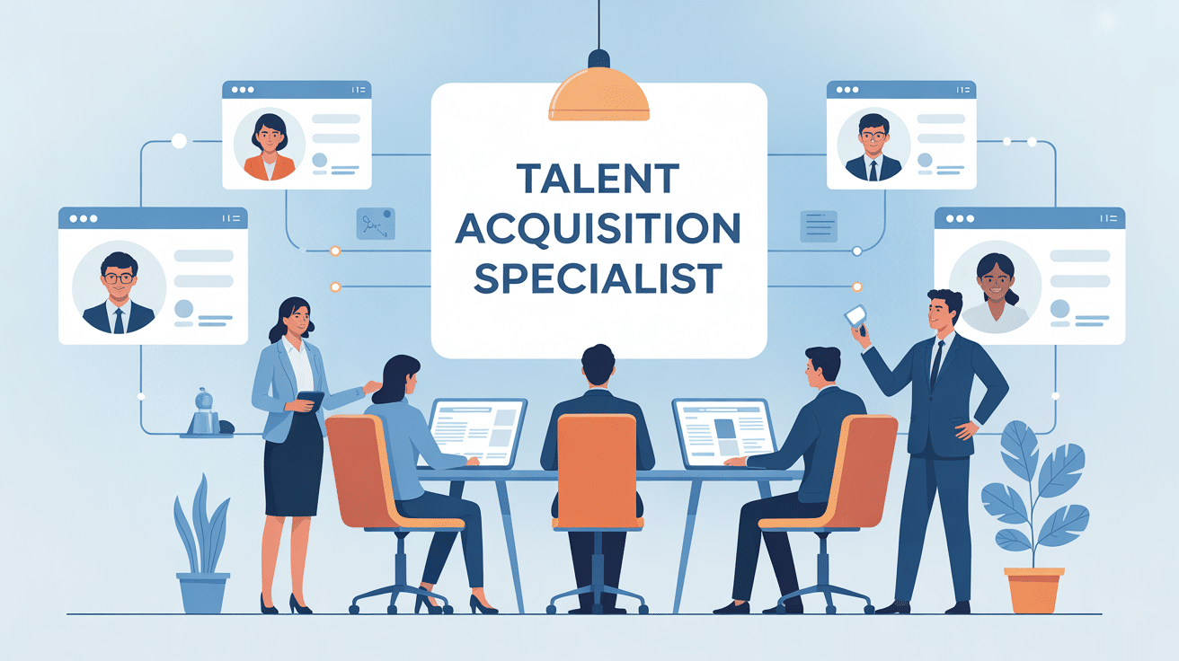 illustration talent acquisition specialist équipe dynamique