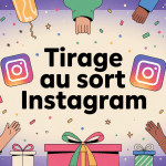 illustration festive tirage au sort instagram