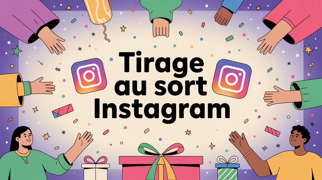 illustration festive tirage au sort instagram