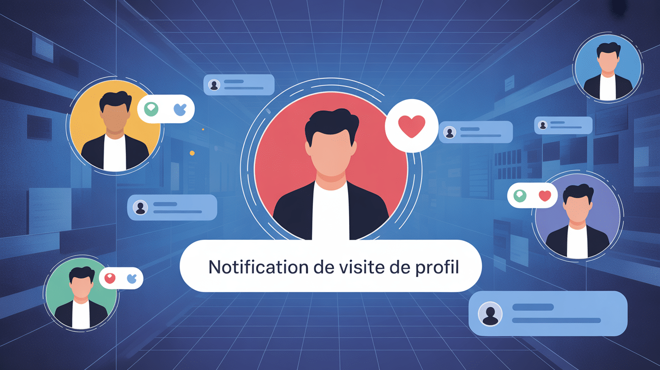 a été notifié de votre visite sur son profil illustration confidentialité
