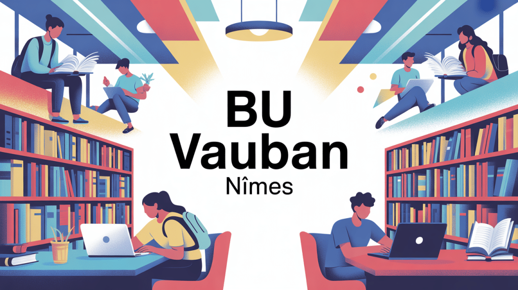 BU Vauban Nîmes étudiants bibliothèque illustration