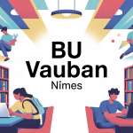 BU Vauban Nîmes étudiants bibliothèque illustration