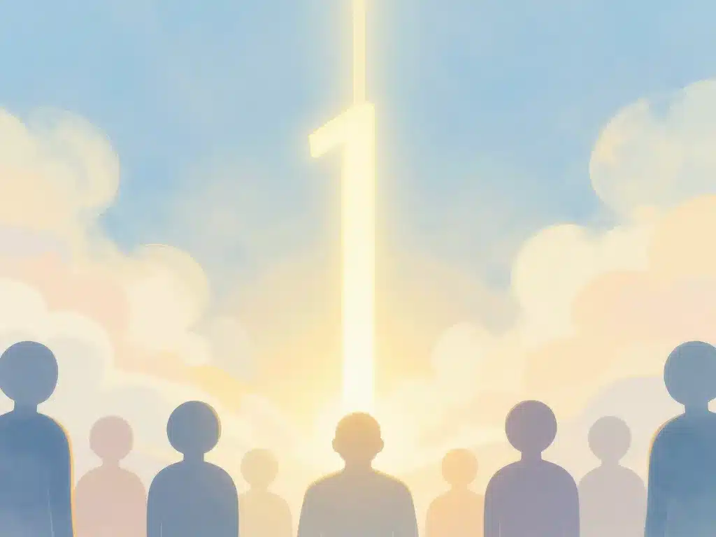 Illustration chiffre 1 unité leadership spiritualité