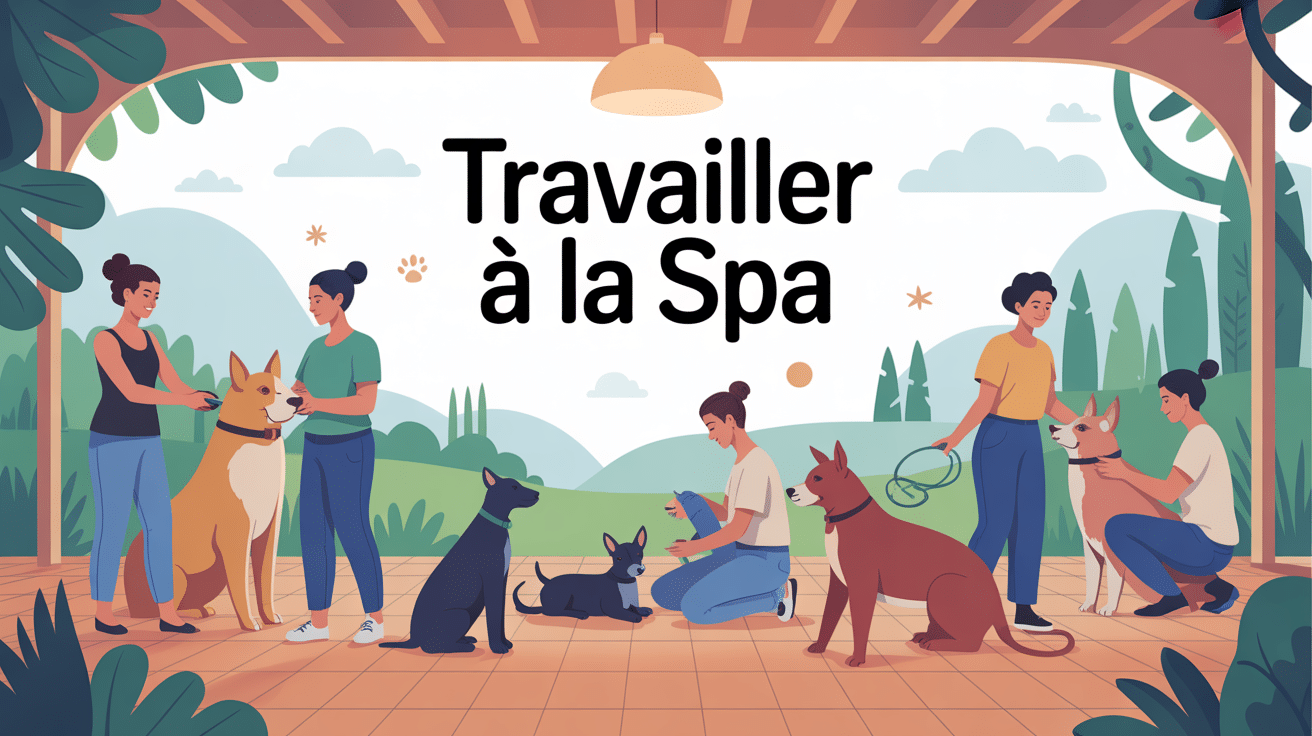 illustration comment travailler a la spa engagement animaux