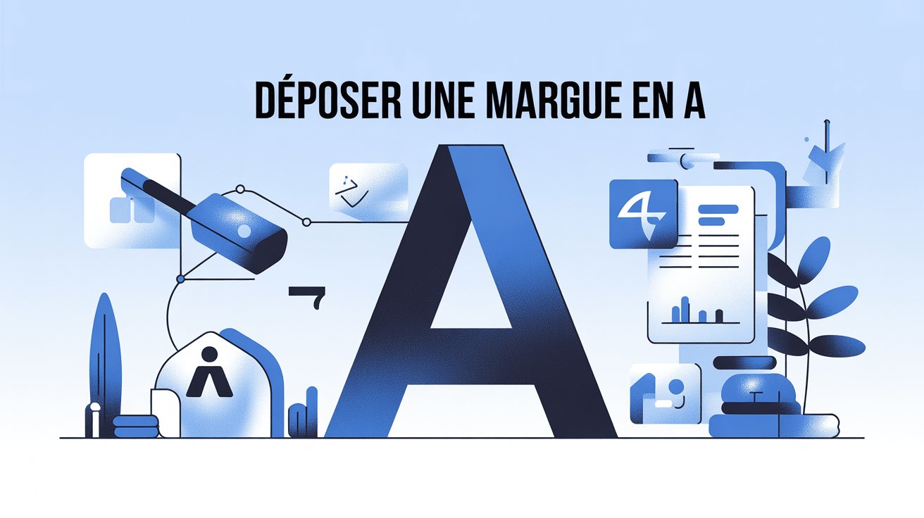 Processus dépôt marque en a France illustration