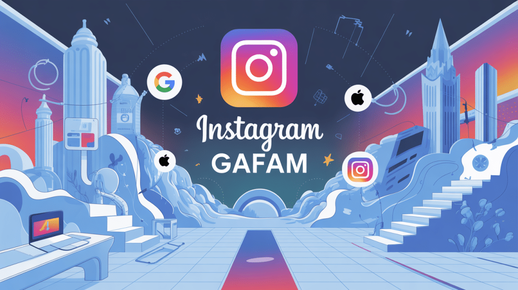 Illustration Gafam Instagram nom complet dans l'écosystème Meta