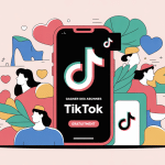 Illustration moderne pour gagner des abonnés TikTok gratuit