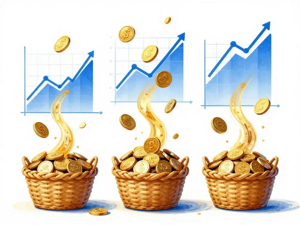Graphique métaphore portefeuille diversifié Indexa