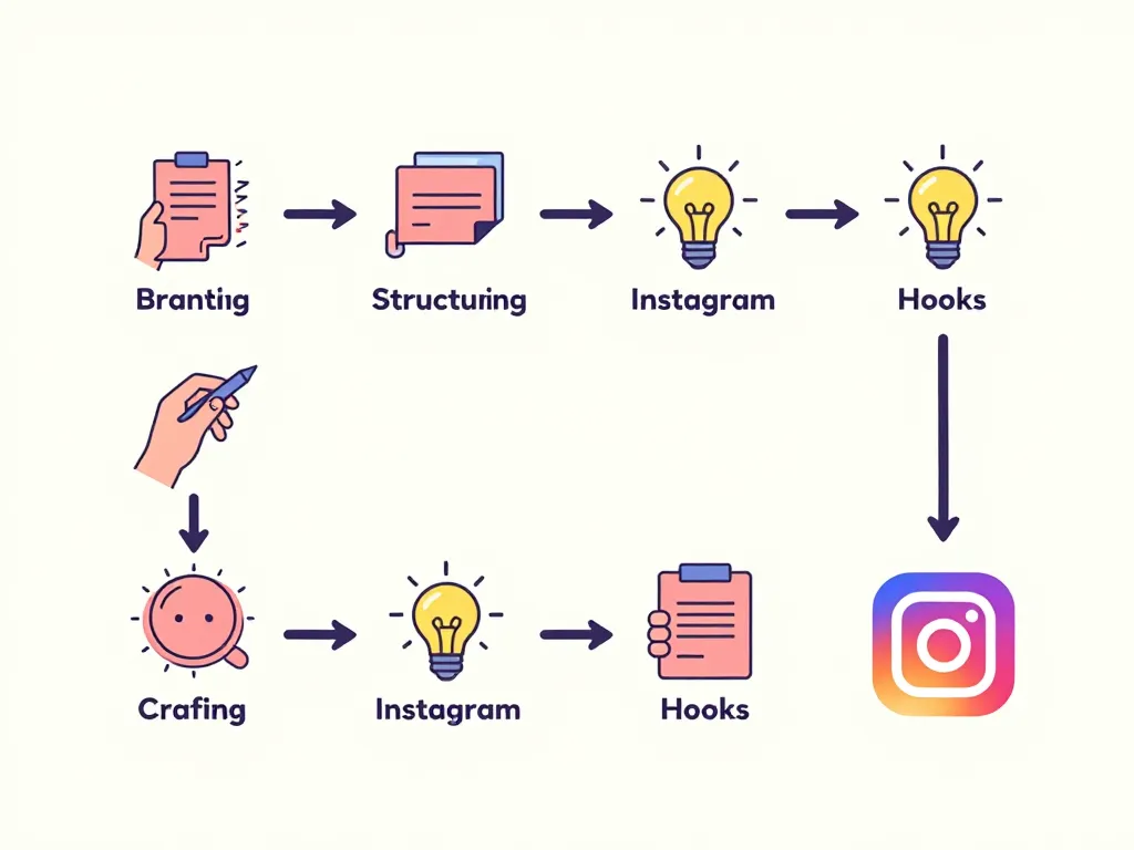schema creation phrase d accroche insta