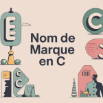 illustration creation nom de marque en c moderne