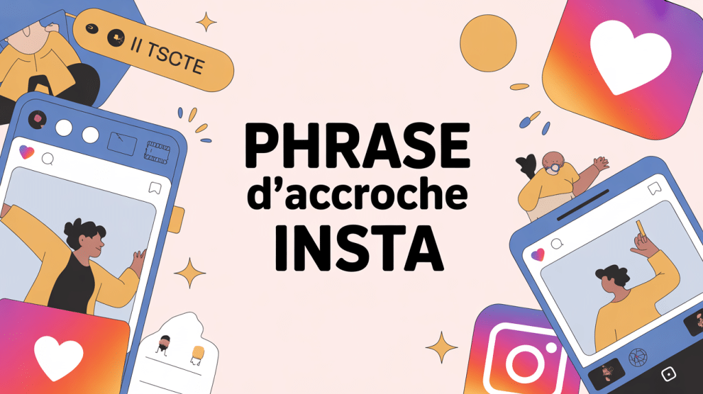 illustration phrase d accroche insta dynamique moderne