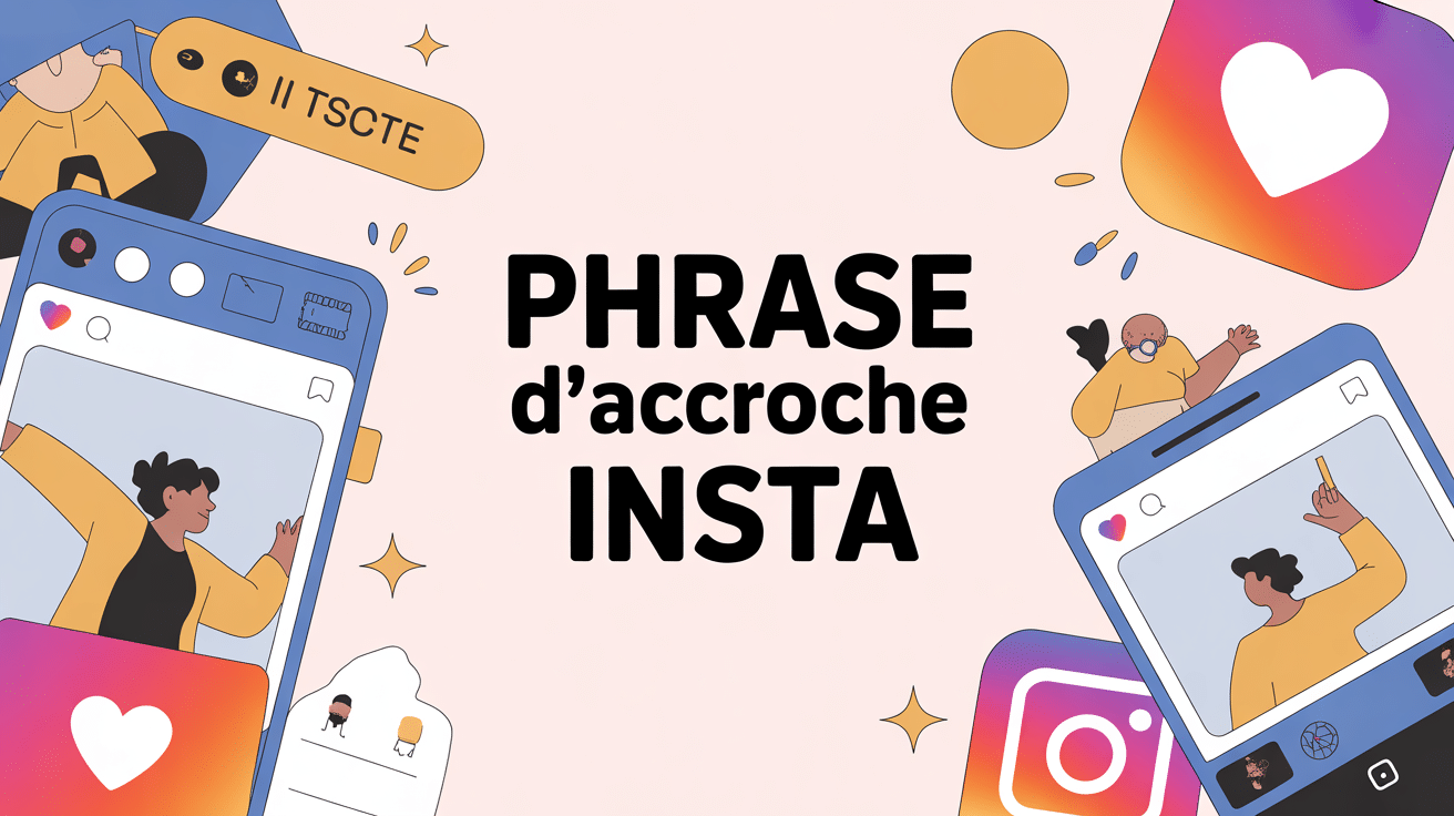 illustration phrase d accroche insta dynamique moderne