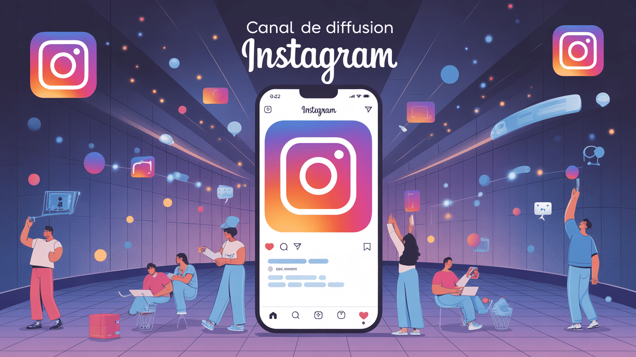 Illustration pourquoi je ne peux pas rejoindre un canal Instagram, version digitale et stylisée