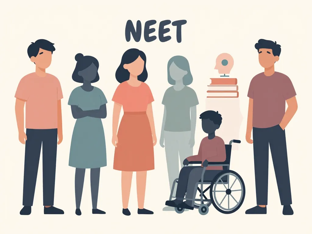 Différents profils NEET jeunes, handicaps, décrochage
