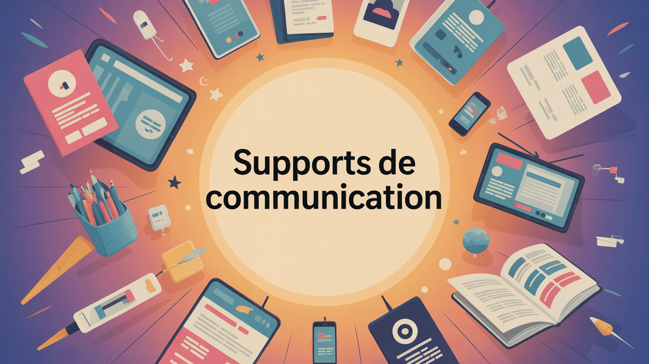 support de communication exemple illustration moderne