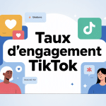 Illustration taux d'engagement TikTok style moderne