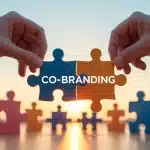 co-branding définition, mains unissant des puzzles