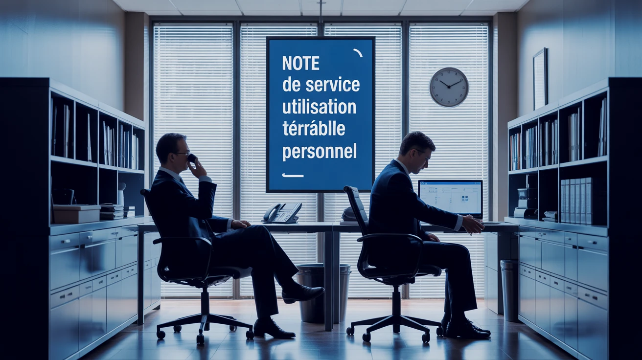 note de service utilisation téléphone portable personnel illustration