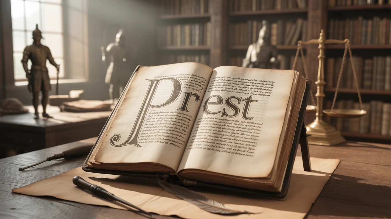 prest définition manuscrit ancien plume